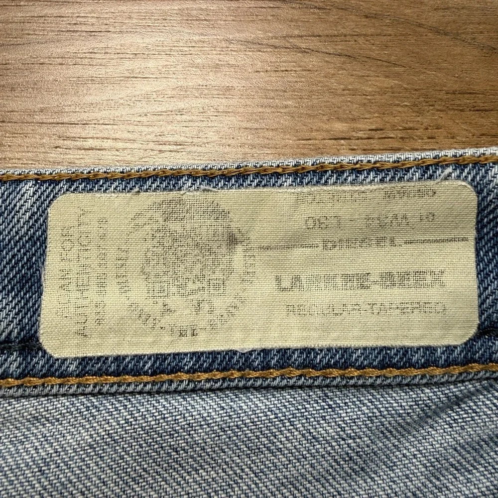 Diesel Larkee-Beex Jeans Men 34x30 Blue‎ Regular Tapered Stretch Thrashed 089AW